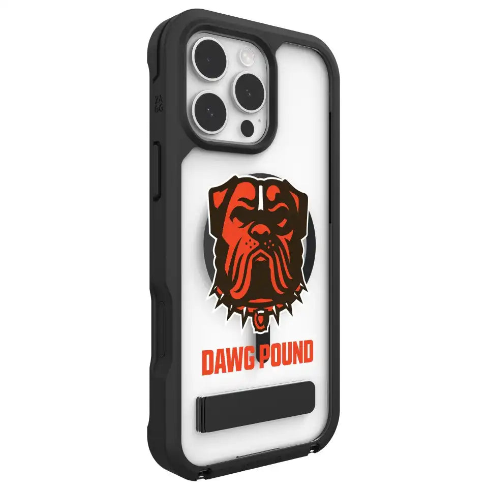 Cleveland Browns Rainier Snap for MagSafe Phone Case with Stand - Dawg Logo