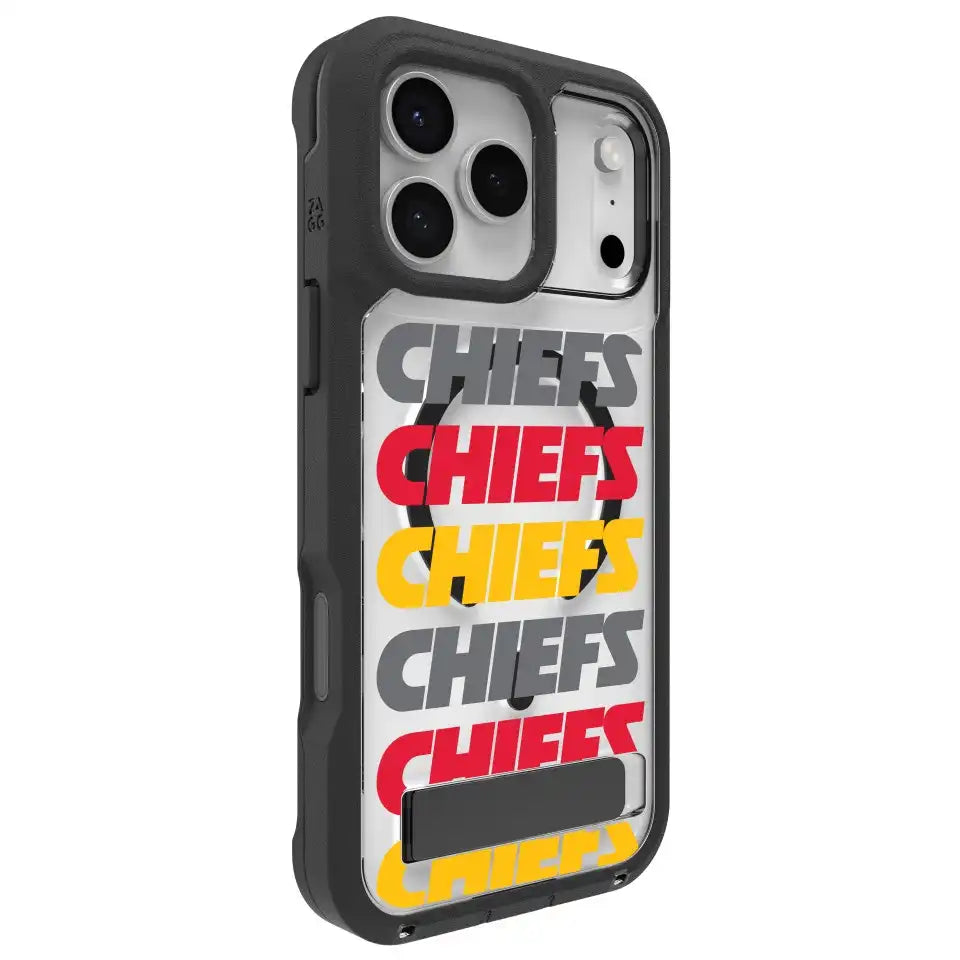 Kansas City Chiefs Rainier Snap for MagSafe Phone Case with Stand - Chiefs Stack