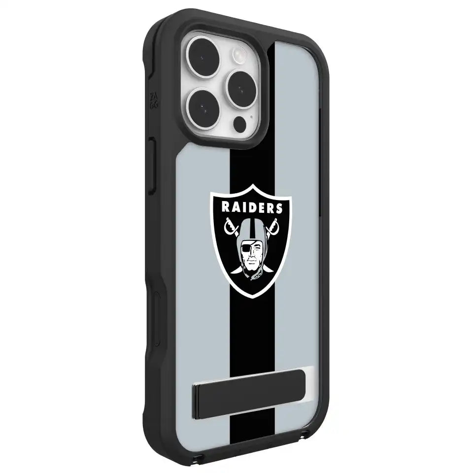 Las Vegas Raiders Rainier Snap for MagSafe Phone Case with Stand - Striped Logo