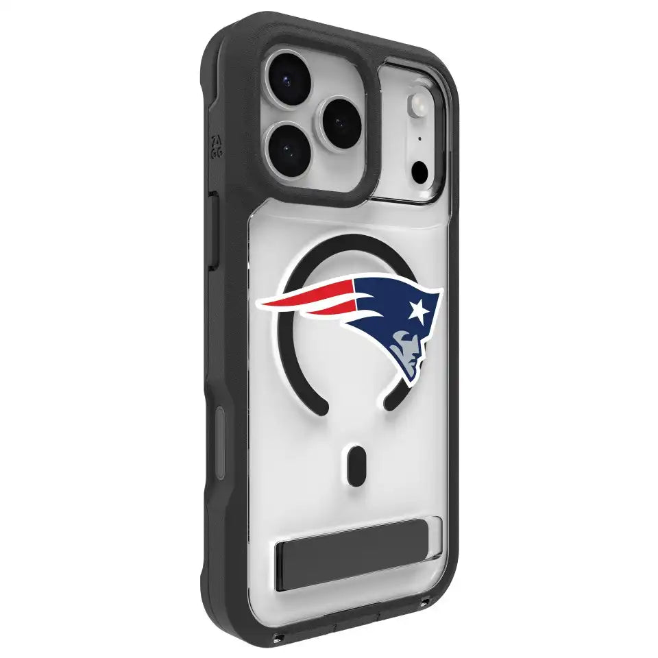 New England Patriots Rainier Snap for MagSafe Phone Case with Stand - Logo