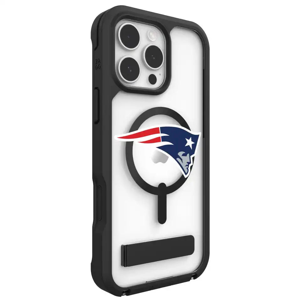 New England Patriots Rainier Snap for MagSafe Phone Case with Stand - Logo