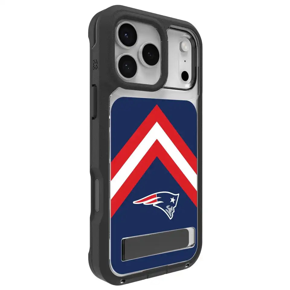New England Patriots Rainier Snap for MagSafe Phone Case with Stand - Striped Logo