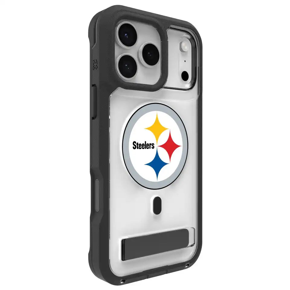 Pittsburgh Steelers Rainier Snap for MagSafe Phone Case with Stand - Logo