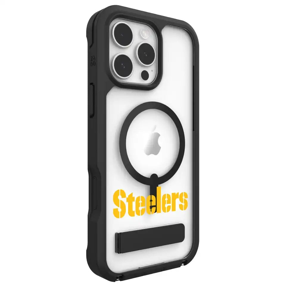 Pittsburgh Steelers Rainier Snap for MagSafe Phone Case with Stand - Steelers Bold