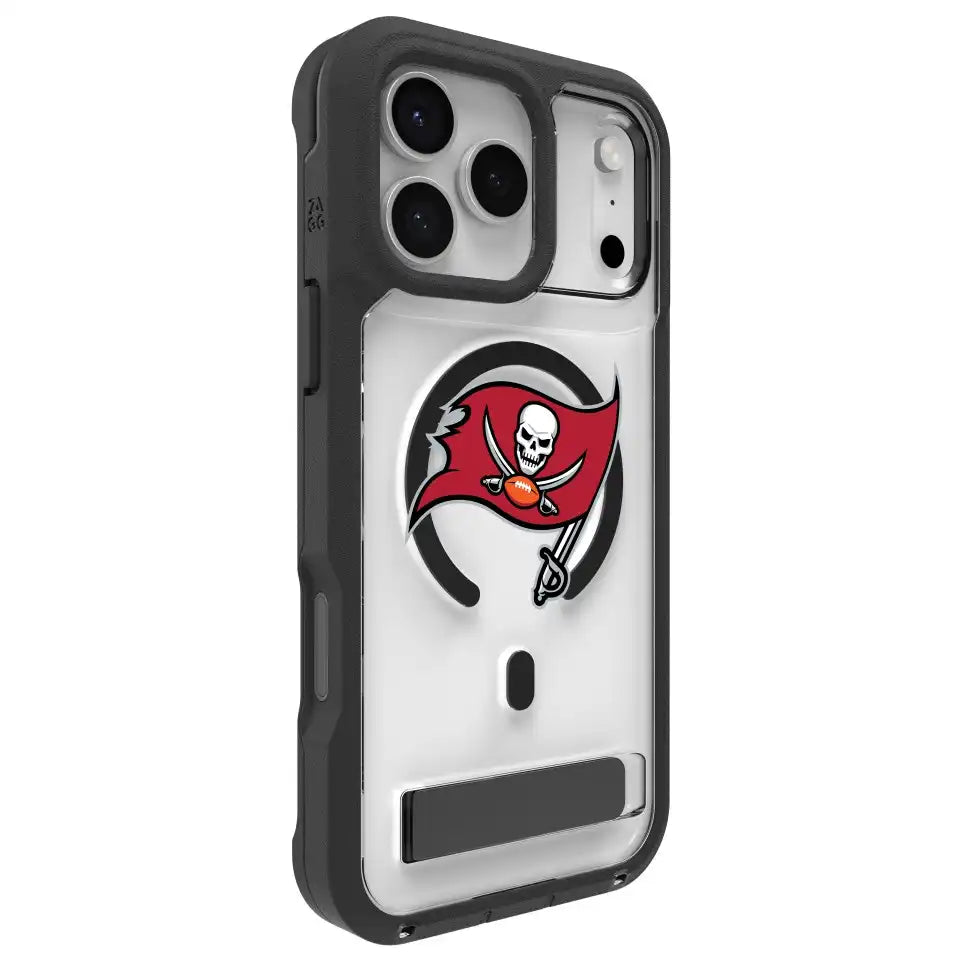 Tampa Bay Buccaneers Rainier Snap for MagSafe Phone Case with Stand - Logo